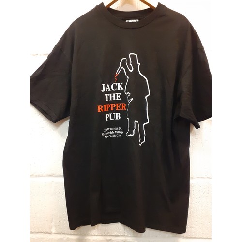 120 - A collection of 7 Jack The Ripper interest collectors t-shirts plus a peaked cap to include a 2004 C... 