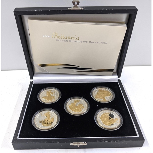 89 - United Kingdom - Elizabeth II (1952-2022), Royal Mint '2006 Britannia Golden Silhouette Collection',... 