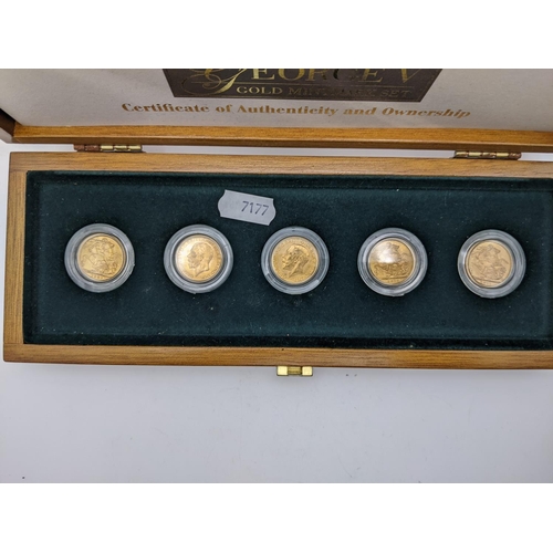 18 - United Kingdom - George V (1910-1936), Royal Mint George V Gold Mintmark Set, comprising of five ful... 