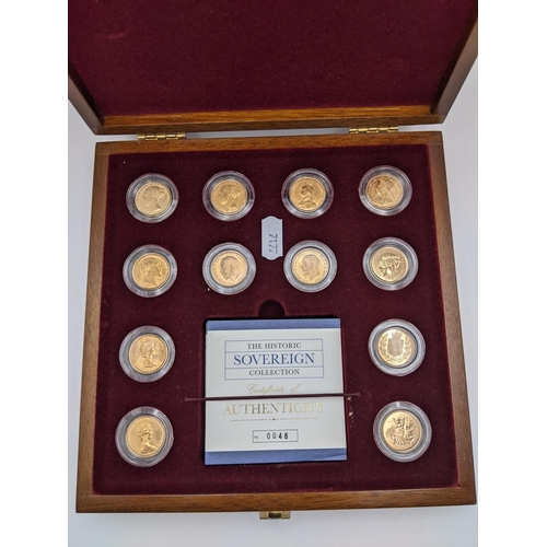 United Kingdom - Mixed Monarchs - Royal Mint The Historic Sovereign Collection, comprising 12 full Sovereigns 1877-2006 with highlights to include 1877 Sydney Shield back, 1891 Jubilee bust, 1901, 1931 Pretoria, 1962 Mary Gillick design, 2002 Jubilee shield back, and 2005 Ian Rank-Broadley design and others,