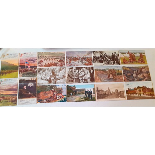 246 - Military related postcards through the ages to include WW1 official war photograph series III postca... 