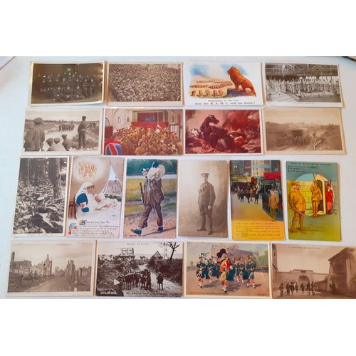 246 - Military related postcards through the ages to include WW1 official war photograph series III postca... 