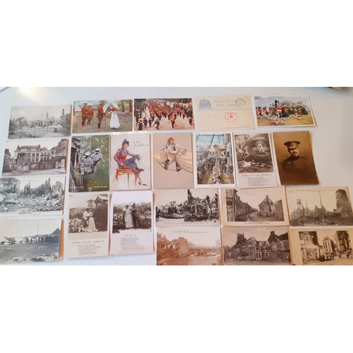 246 - Military related postcards through the ages to include WW1 official war photograph series III postca... 