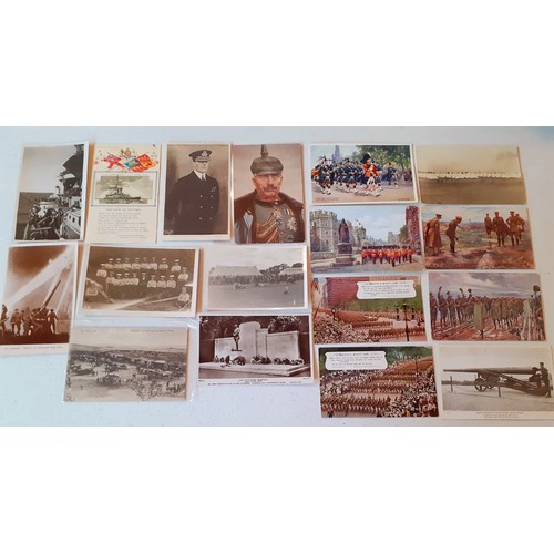 246 - Military related postcards through the ages to include WW1 official war photograph series III postca... 