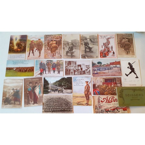 246 - Military related postcards through the ages to include WW1 official war photograph series III postca... 