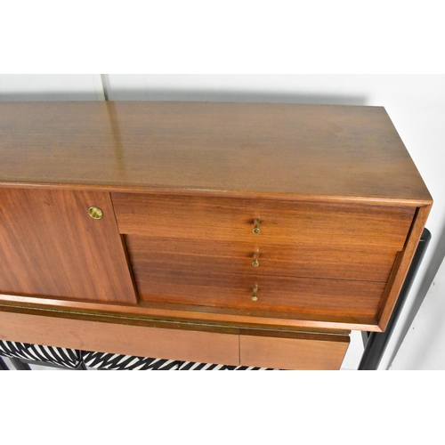 124 - A 1960s White & Newton rare combo teak unit designed by Arthur Edwards, consisting of a sideboard ha... 