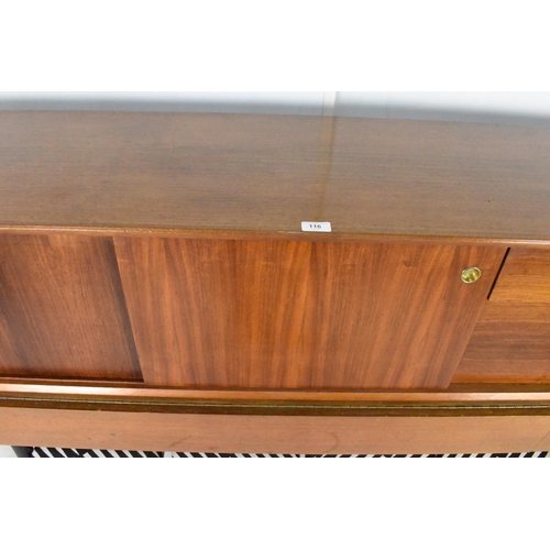 124 - A 1960s White & Newton rare combo teak unit designed by Arthur Edwards, consisting of a sideboard ha... 