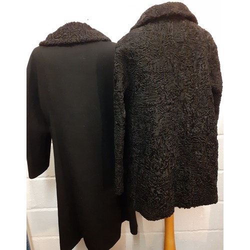 148 - A mid 20th Century Danish black Astrakhan jacket approx 36