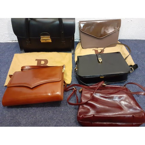 170 - A group of mid to late 20th Century bags, mainly leather, to include a brown Bally clutch bag with b... 