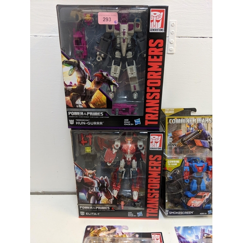 293 - Eight toys to include Eanthrise Transformers power of the Primes and Combiner Wars Transformers
Loca... 