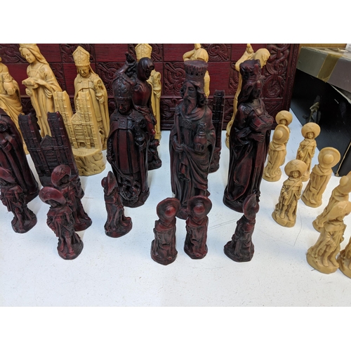 297 - A composition figural chess set 'Westminster Abbey' chessmen and board
Location: A1B