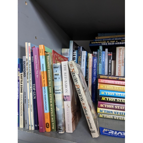 366 - A quantity of books mostly on the theme of Aviation to include a set of Action Stations books, The R... 