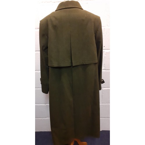 226 - An Austrian 'Resi Hammerer' fern green woollen coat having 5 horn buttons to the front and 2 side Po... 