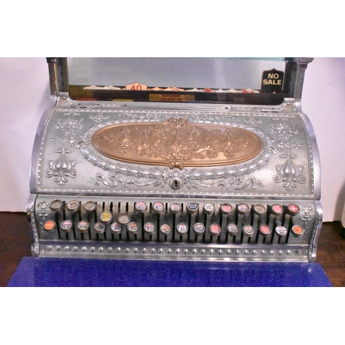 143 - A late 19th/early 20th century chrome plated cash register by National Cash Register Co, Dayton, Ohi... 