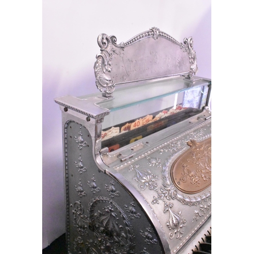 143 - A late 19th/early 20th century chrome plated cash register by National Cash Register Co, Dayton, Ohi... 