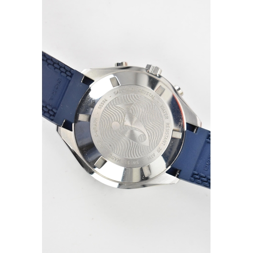 32 - A Doxa Sub C-Graph, automatic, gents, stainless steel wristwatch, having a blue dial, luminous marke... 