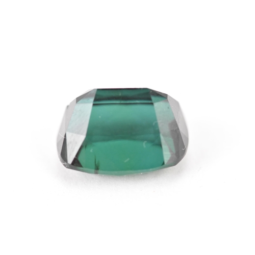 184 - A faceted cut loose green tourmaline gemstone, 16.7mm x 13.7mm x 10.6mm