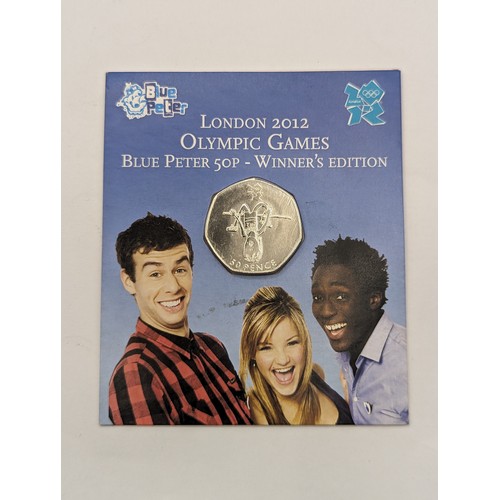 United Kingdom - Elizabeth II (1952-2022), London 2012 Olympic Games Blue Peter 50p, Winner's Edition, dated 2009, in Royal Mint card holder