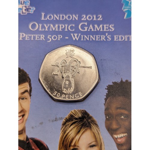 94 - United Kingdom - Elizabeth II (1952-2022), London 2012 Olympic Games Blue Peter 50p, Winner's Editio... 