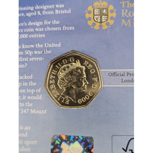 94 - United Kingdom - Elizabeth II (1952-2022), London 2012 Olympic Games Blue Peter 50p, Winner's Editio... 