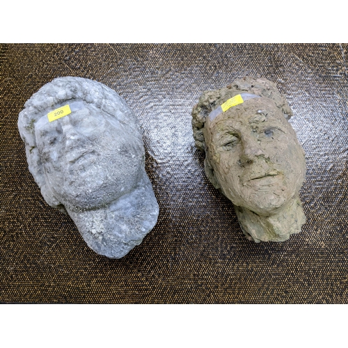 414 - A carved quartz style head and a pottery head
Location:G