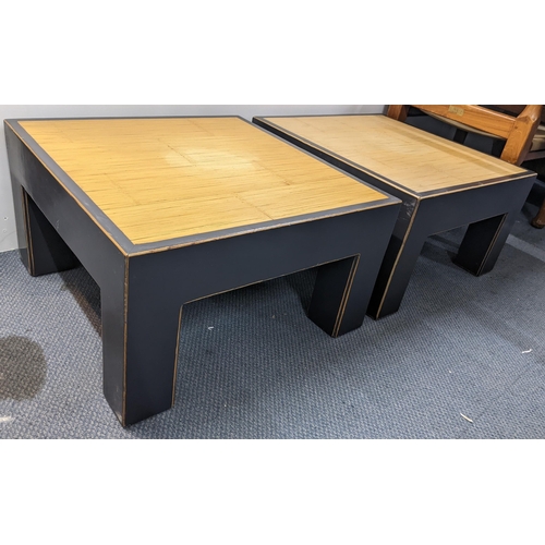 453 - A pair of John Hardy Formes Nouvelles style square topped occasional tables, 35h x 62w
Location:A2M