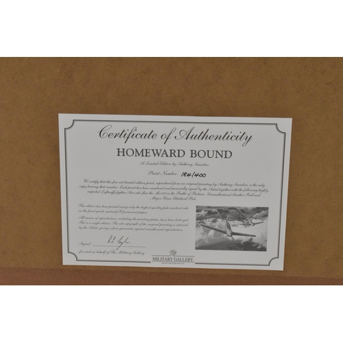 112 - Anthony Saunders - A signed limited edition print entitled 'Homeward Bound' numbered 184/400, with a... 