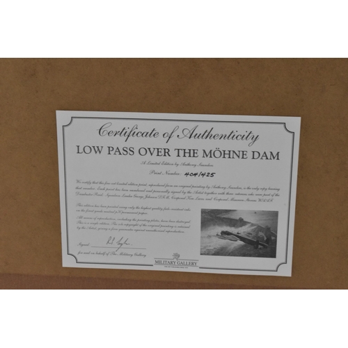 116 - Anthony Saunders - A signed limited edition print entitled 'Low Pass Over The Mohne Dam', numbered 4... 