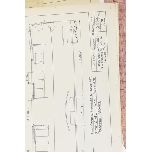 209 - A collection of 20th century model railway construction and engineering drawing prints, to include a... 