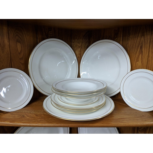 235 - A Royal Worcester fine bone china Contessa pattern eight-piece dinner set comprising a meat platter,... 