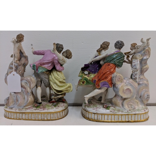 357 - A pair of late 19th century porcelain figure groups in the Meissen style A/F
Location:LWB