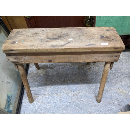 390 - A Victorian pine small bench or stool, 54 x 71 x 46cm
Location:G