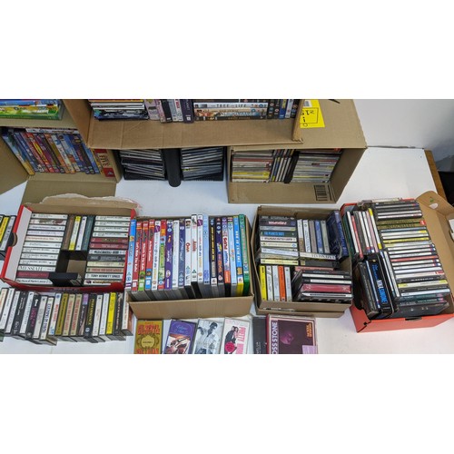 354 - A selection of DVD's to include box sets together with cassettes and cd's
Location:G