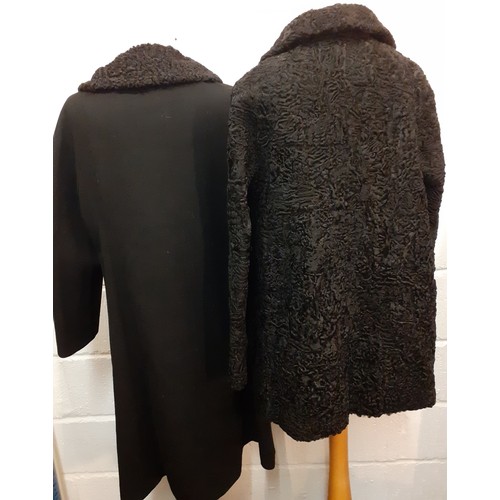 99 - A mid 20th Century Danish black Astrakhan jacket approx 36