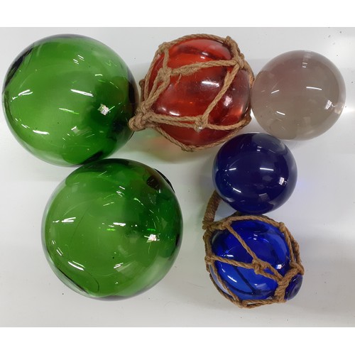 63 - A group of 9 glass witches' balls.Location: 1.3