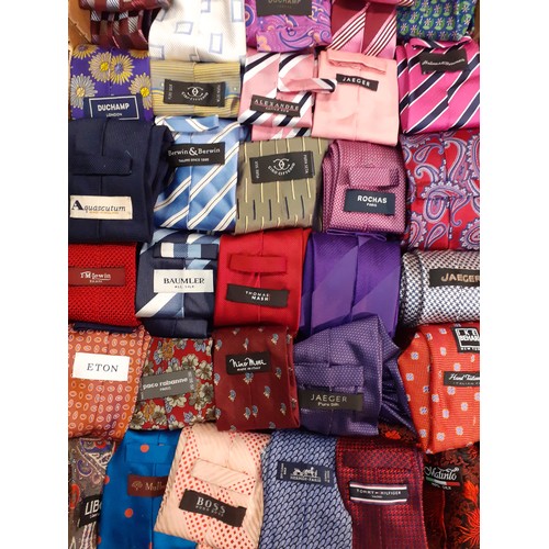 64 - A quantity of 31 gents neck ties to include the designers Hermes, Liberty, Mulberry, Hugo Boss, tomm... 