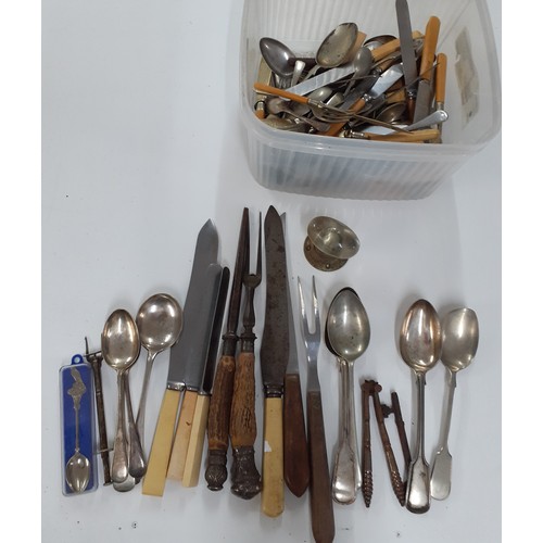 64 - A pair of brass telescopic candle sticks, 2 earthenware hot water bottles and mixed stoneware jars t... 