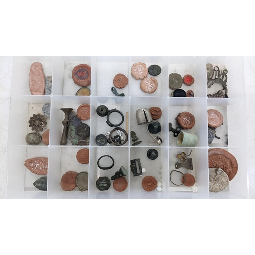 A Selection Of Metal Detector Finds To Include Seal Matrices Jewellery 