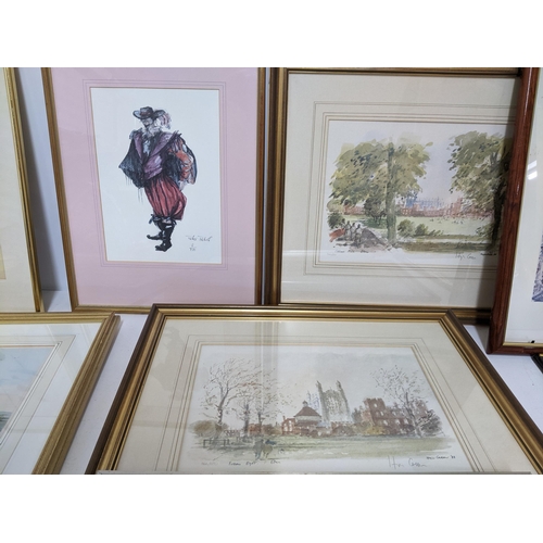 72 - A selection of signed limited edition prints and watercolours to include Paul Stafford - The Curlew ... 