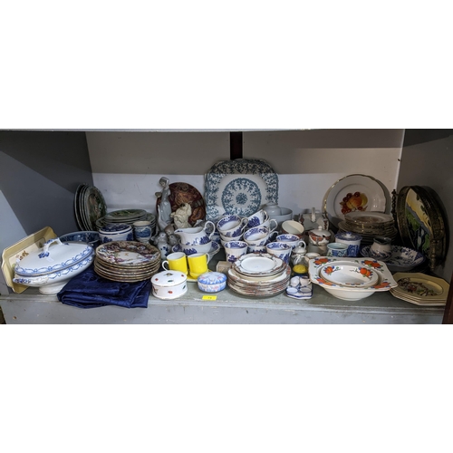 75 - Mixed ceramic table vases and ornaments to include  Crown Ducal orange tree, Copeland Spode/Italian ... 