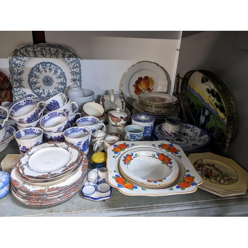 75 - Mixed ceramic table vases and ornaments to include  Crown Ducal orange tree, Copeland Spode/Italian ... 