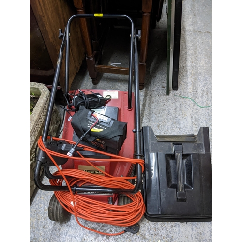 81 - A Mountfield Princess 14 electric lawn mower and grass box
Location:G