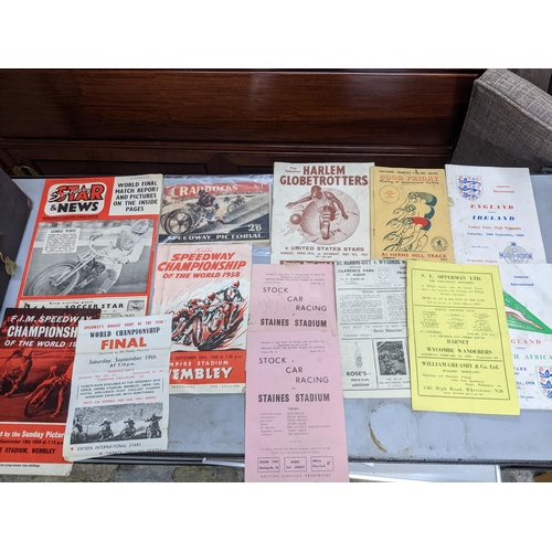 90 - A group of sporting programmes to include local football programmes, mainly Wycombe Wanderers, also ... 