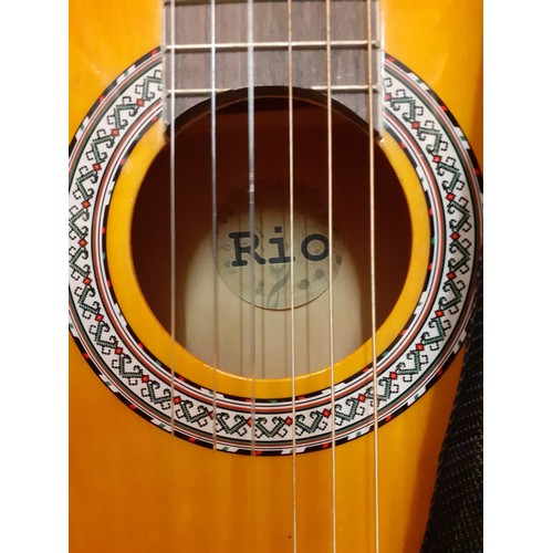 187 - Two acoustic 6 string guitars comprising a Rio and a Jose Ferrer El Primo serial no:040688 together ... 