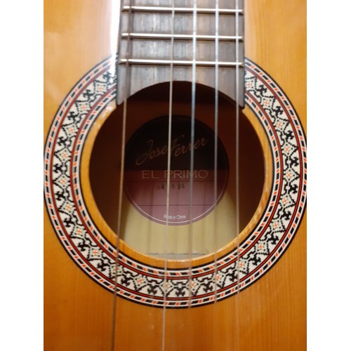 187 - Two acoustic 6 string guitars comprising a Rio and a Jose Ferrer El Primo serial no:040688 together ... 