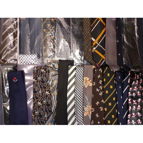 163 - A large quantity of vintage ties to include club ties, Tie Rack examples, Edinburgh Kilt Company, Ha... 