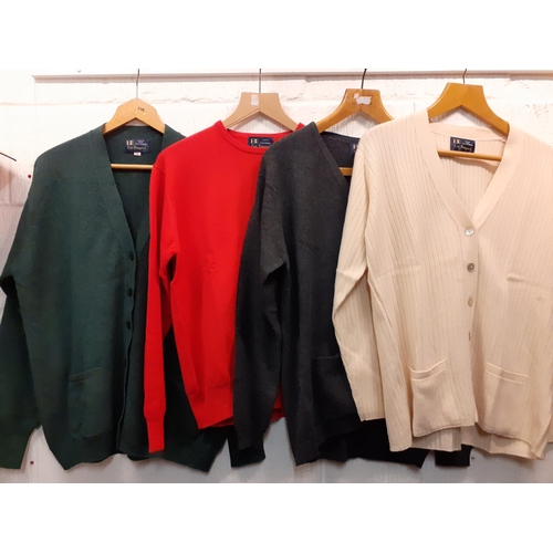 78 - A quantity of gents cashmere cardigans and sweaters, size L, XL and XXL to include Eric Bompard. Loc... 