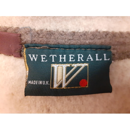 80 - A vintage Weatherall brown pure new woollen cape. Location:R1