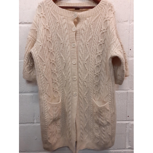 84 - Ladies knitted items to include a Moschino 'Cheap & Chic Collection' cream and brown knitted cardiga... 