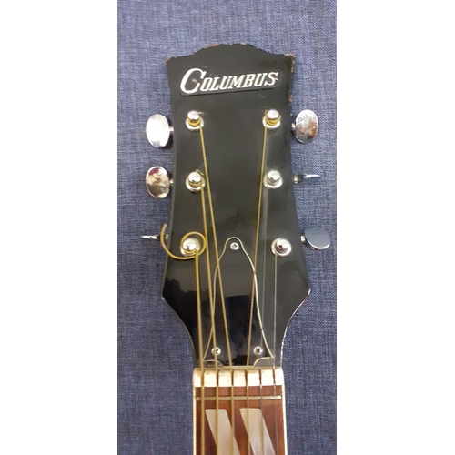 184 - A Columbus Hummingbird acoustic 6-string guitar model no:WH-59, having a cherry sunburst design, mot... 